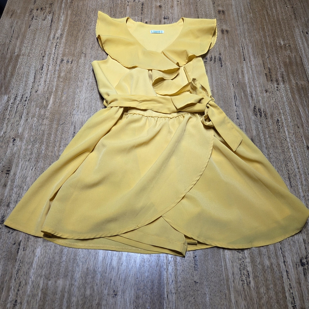 Mayoral Sunny Yellow Kids Dress With Shorts Incorporated